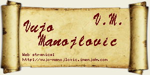 Vujo Manojlović vizit kartica
